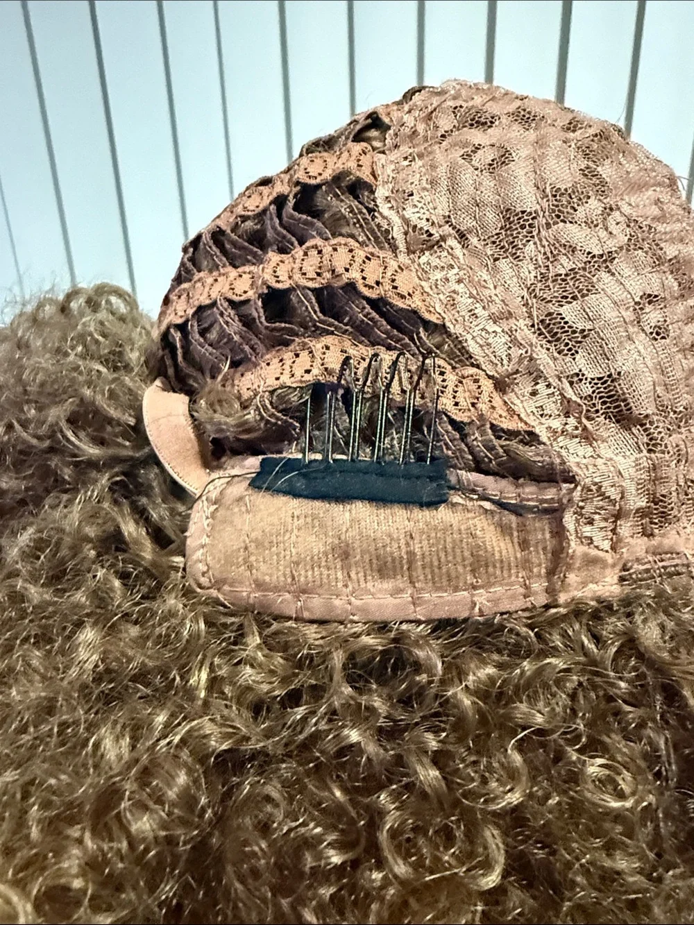 #119 Curly Afro Wig - Honey Blonde